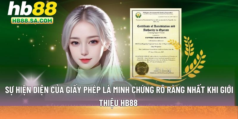 Sự hiện diện của giấy phép 