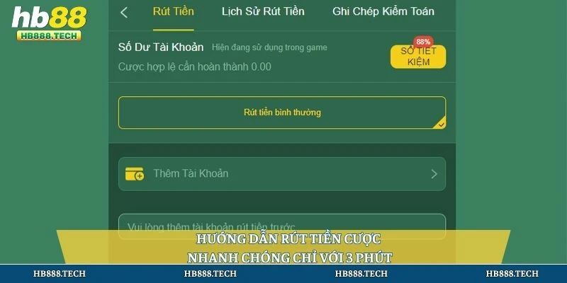 Hướng dẫn rút tiền cược nhanh chóng chỉ với 3 phút